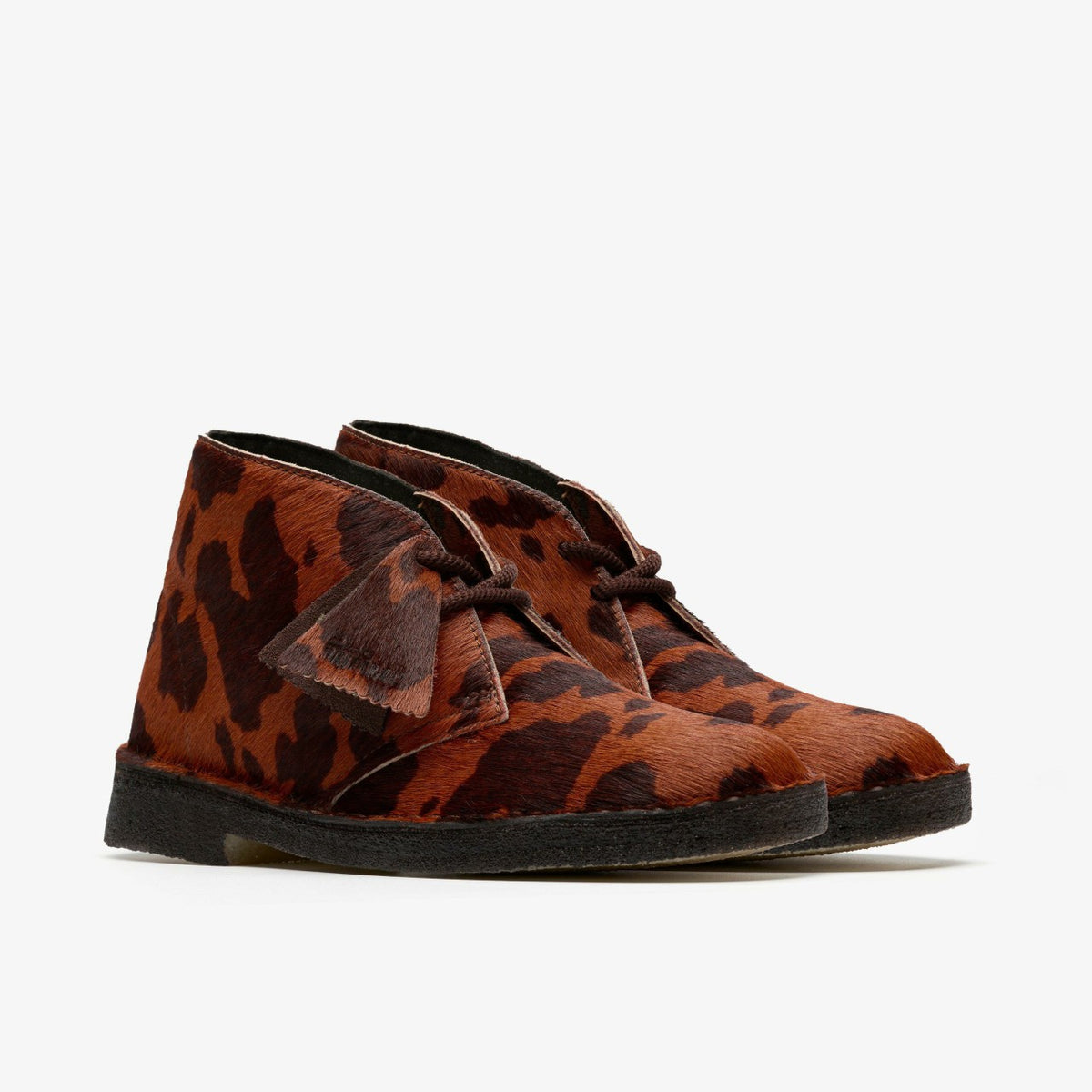 Clarks Premium / Desert Boot. Brown Cow Print
