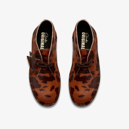 Clarks Premium / Desert Boot. Brown Cow Print