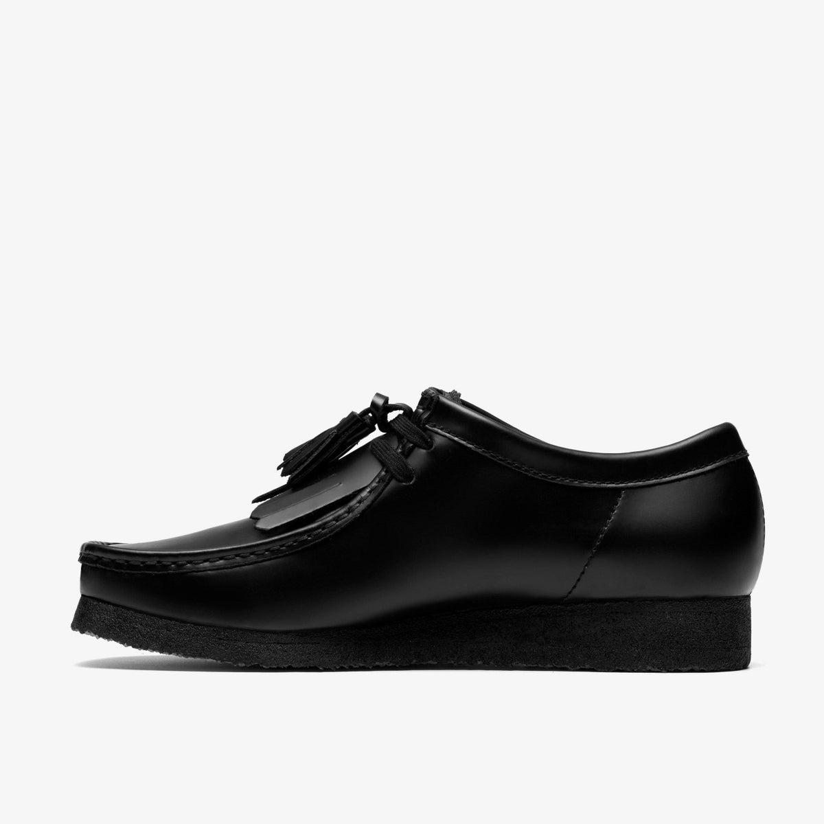 Clarks Smart Buy / Wallabee Black Hi Shine Leather