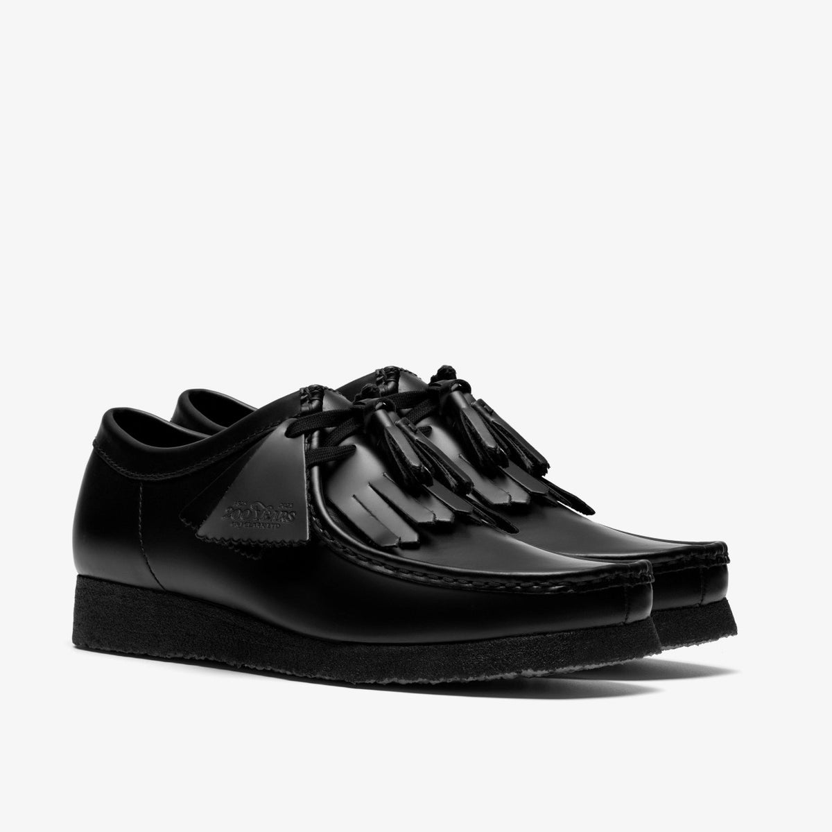 Clarks Smart Buy / Wallabee Black Hi Shine Leather