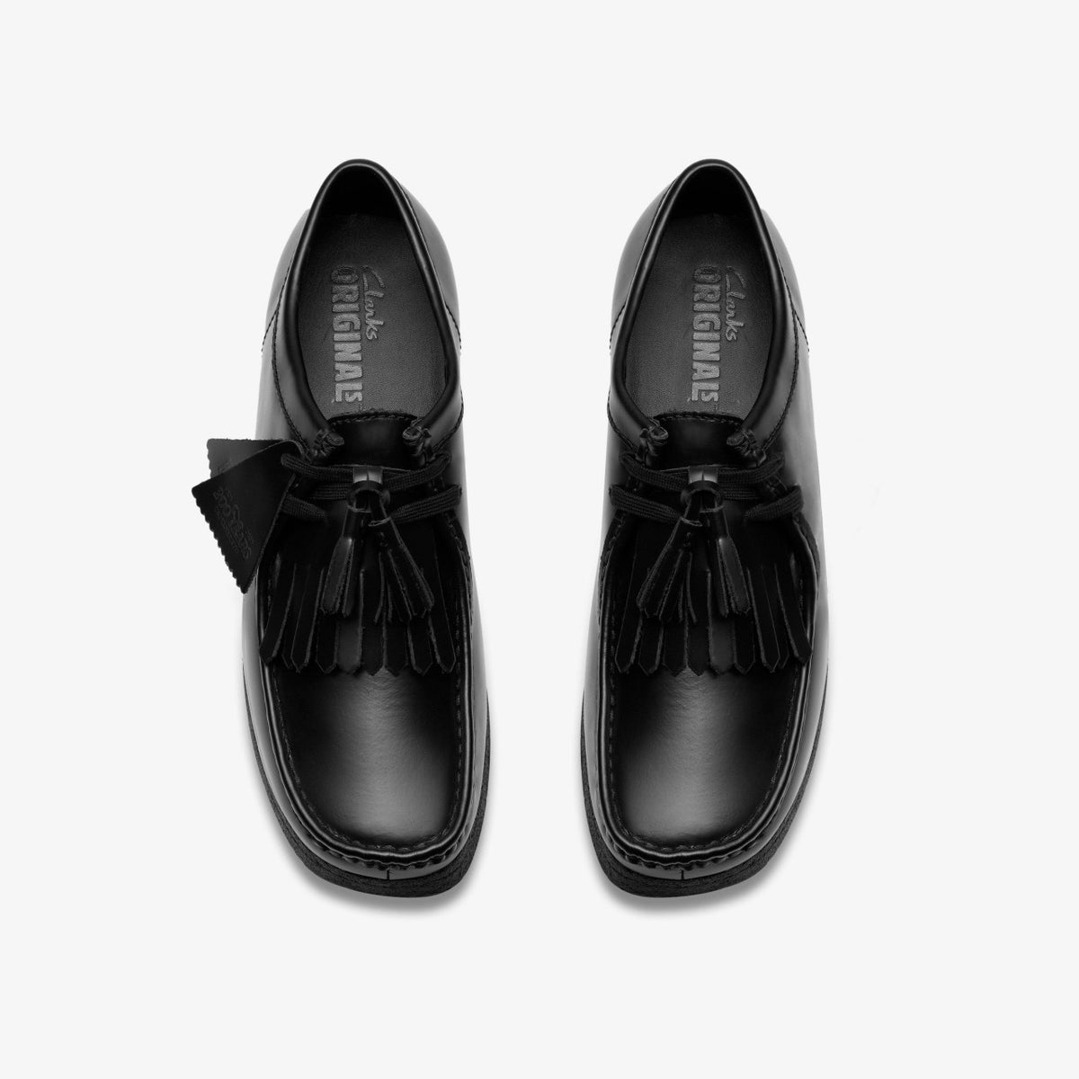 Clarks Smart Buy / Wallabee Black Hi Shine Leather