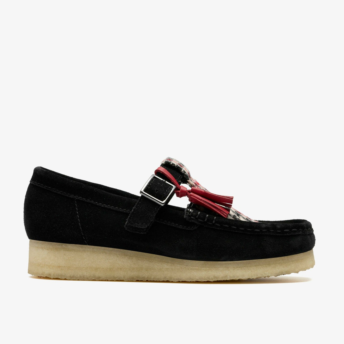 Clarks Trusted / Wallabee T Bar Black Tweed Combination