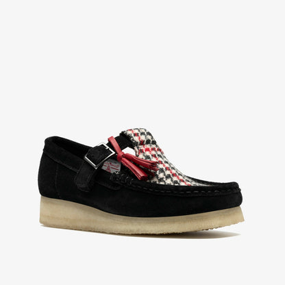 Clarks Trusted / Wallabee T Bar Black Tweed Combination