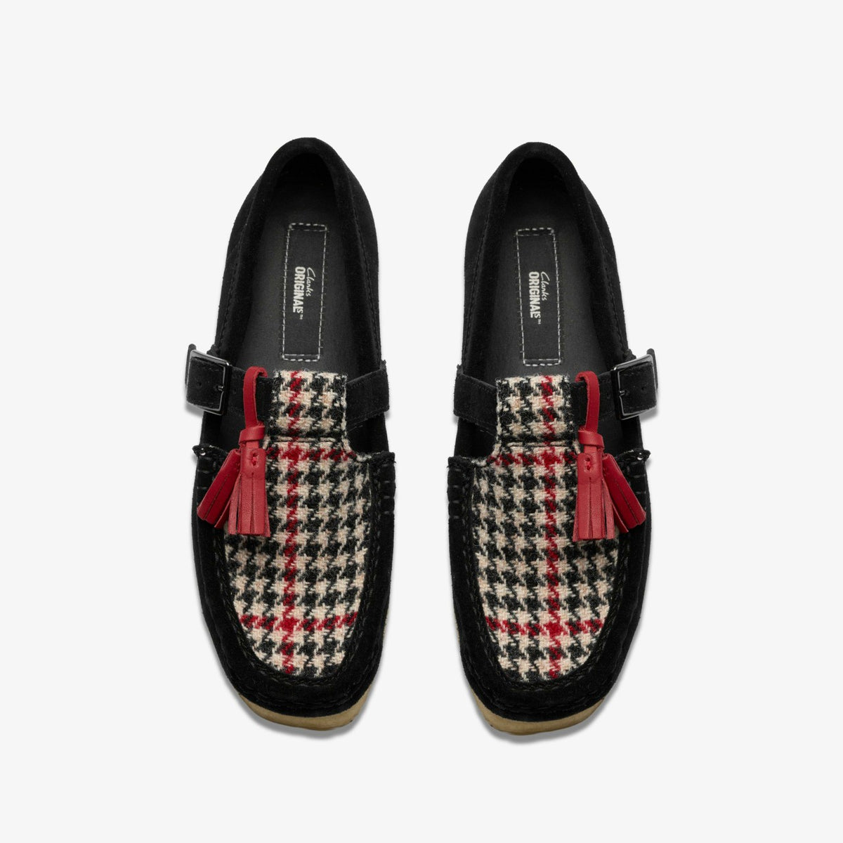 Clarks Trusted / Wallabee T Bar Black Tweed Combination