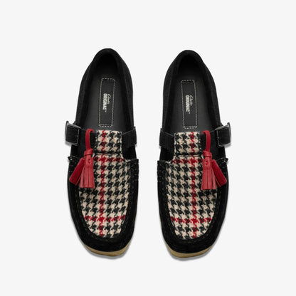 Clarks Trusted / Wallabee T Bar Black Tweed Combination