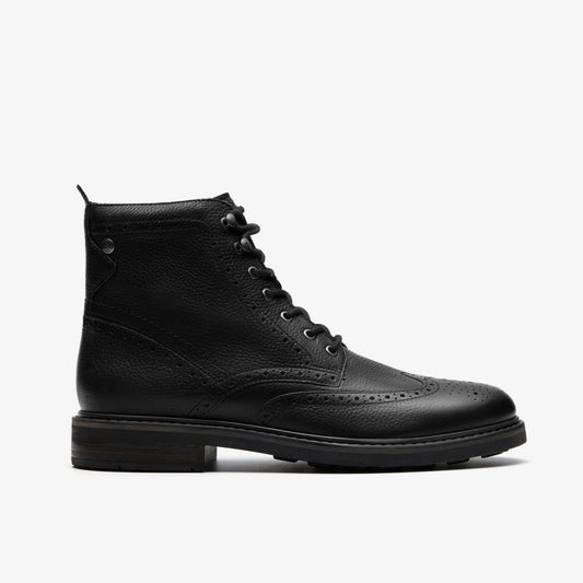 Clarks Top Pick / Newford Lace Boot Black Leather