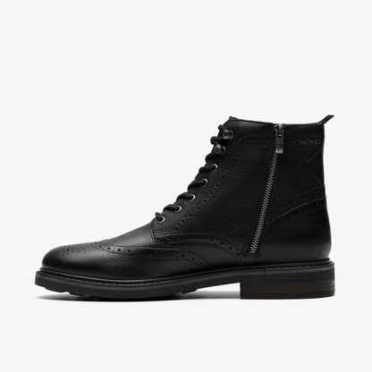 Clarks Top Pick / Newford Lace Boot Black Leather
