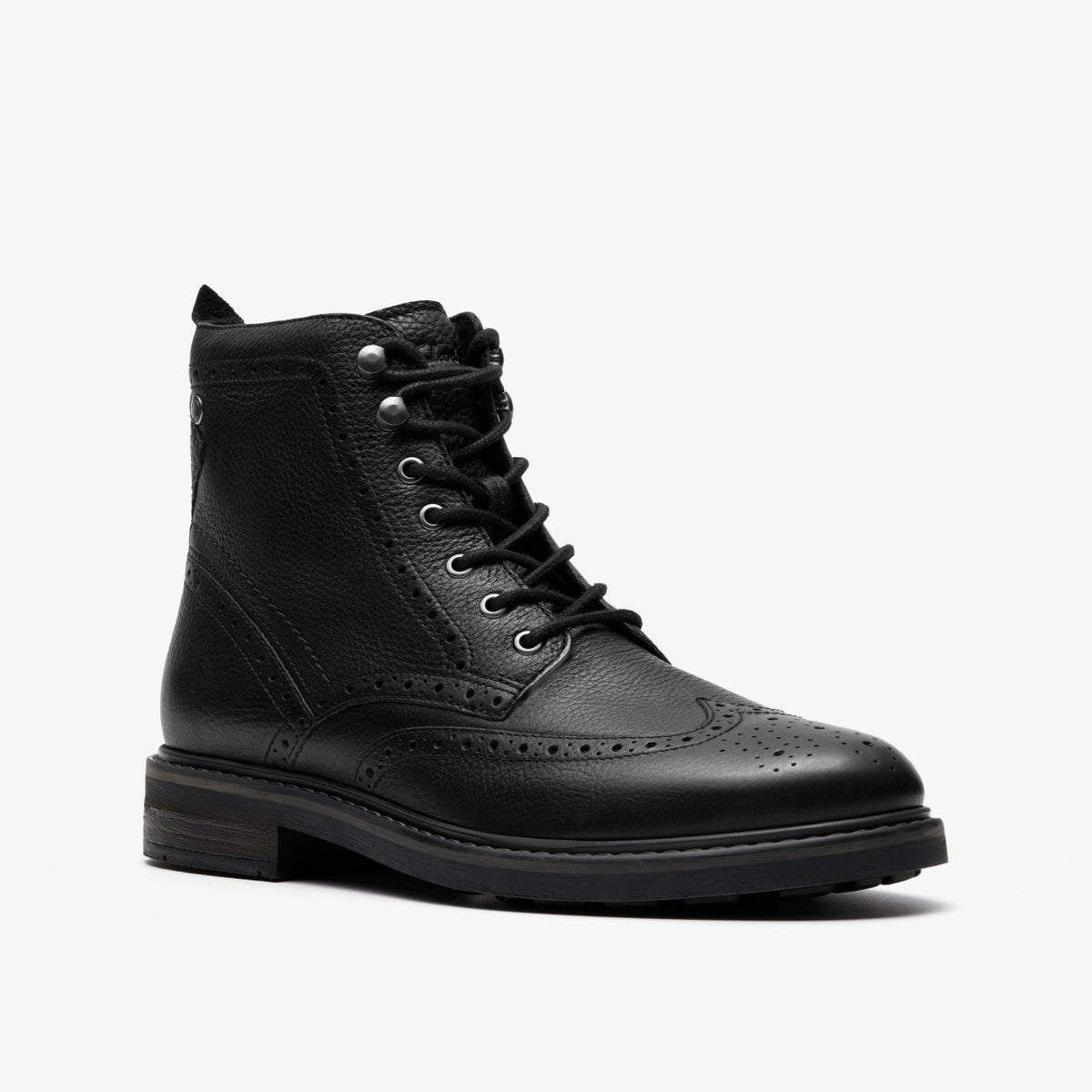 Clarks Top Pick / Newford Lace Boot Black Leather