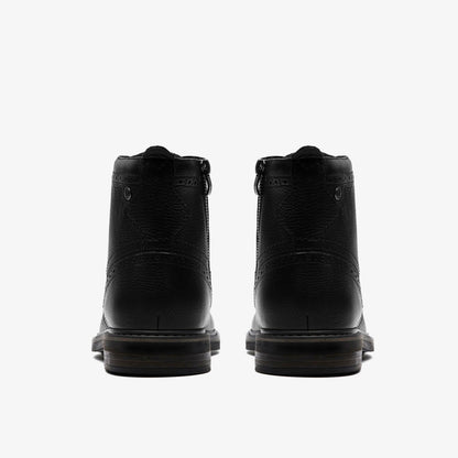 Clarks Top Pick / Newford Lace Boot Black Leather