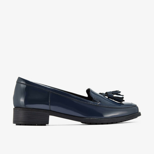 Clarks Hot Sale / Havisham Edge Loafer Navy Patent