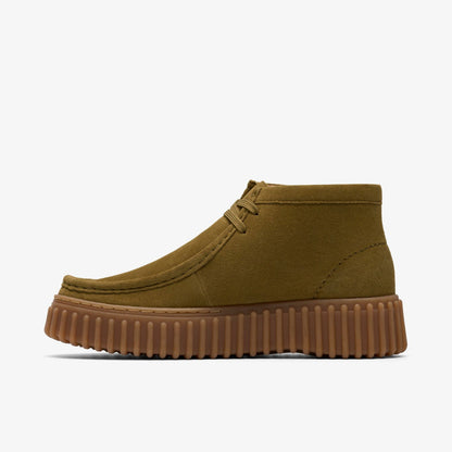 Clarks Latest / Torhill Moss Olive Suede