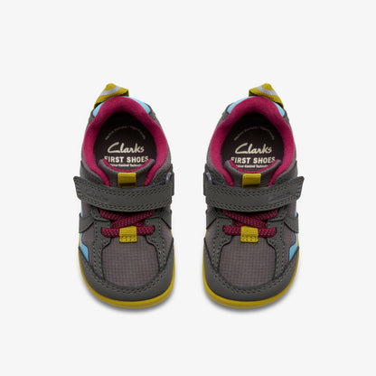 Clarks Trusted / Roamer Hero Toddler Dark Grey Combination