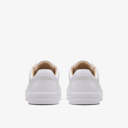 Clarks Best Price / Makea Court White Leather