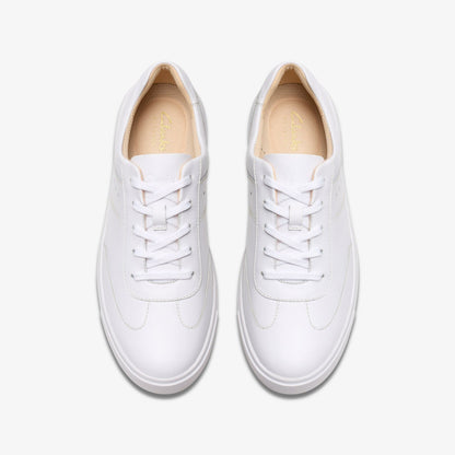 Clarks Best Price / Makea Court White Leather