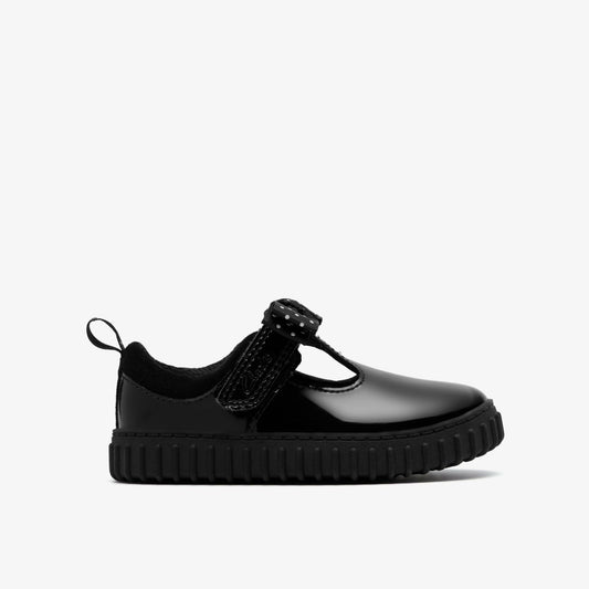 Clarks Quality / Cove Bow Toddler Black Patent
