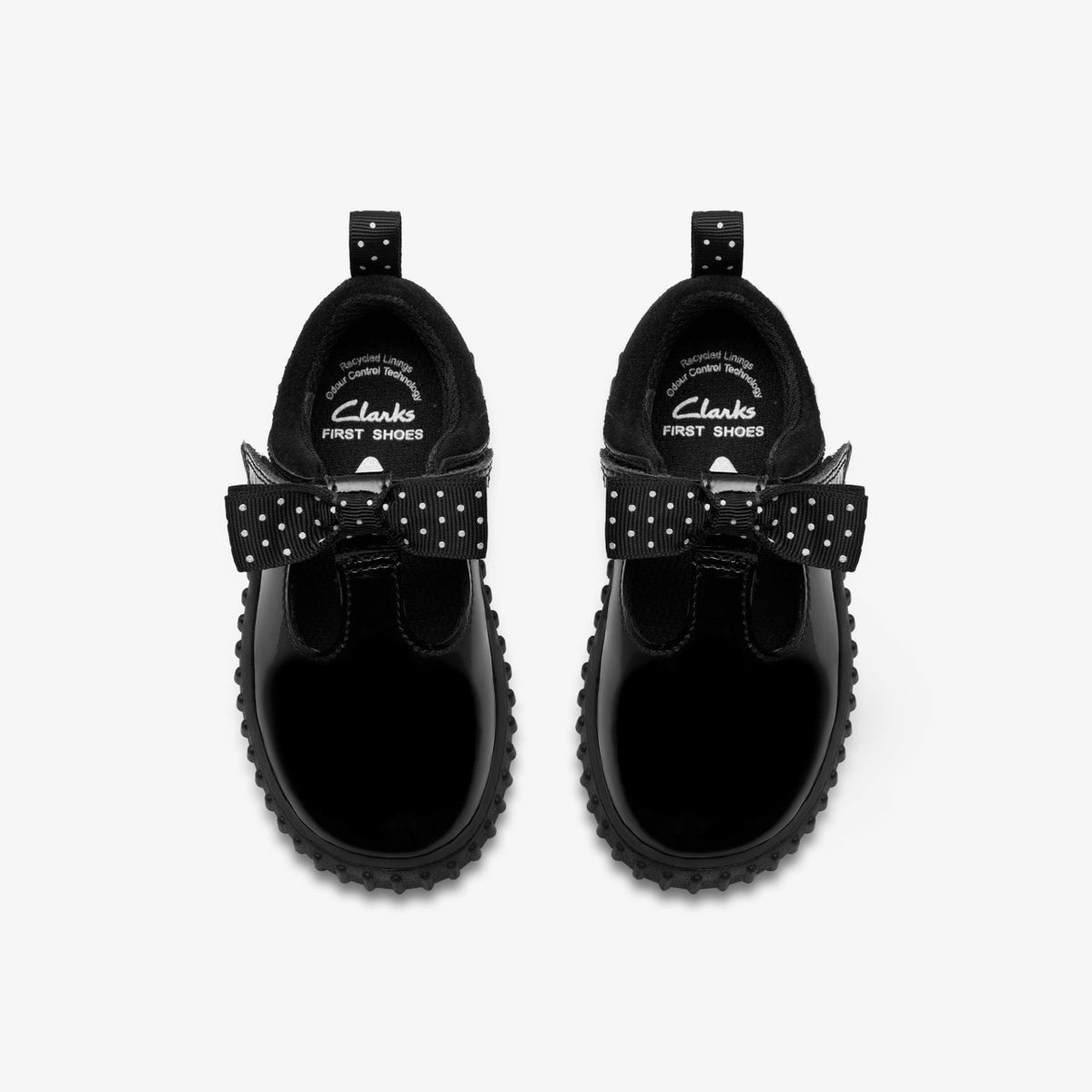 Clarks Quality / Cove Bow Toddler Black Patent