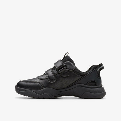 Clarks Classic / Feather Shine Kid Black