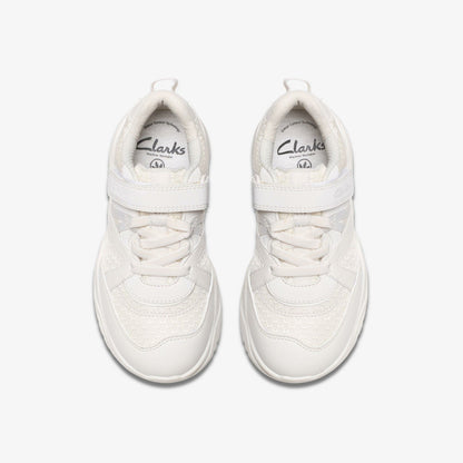 Clarks Hot Sale / Feather Pace Kid White