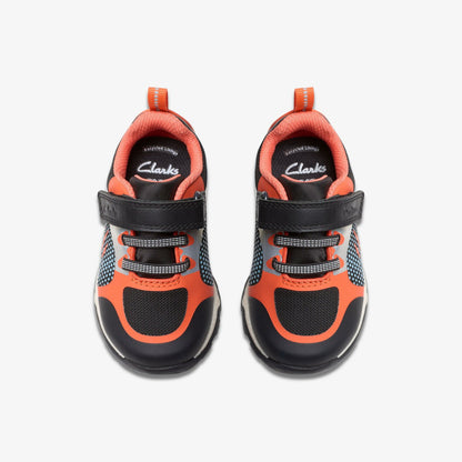 Clarks Deals / Steggy 2 Fly Toddler Black/Orange