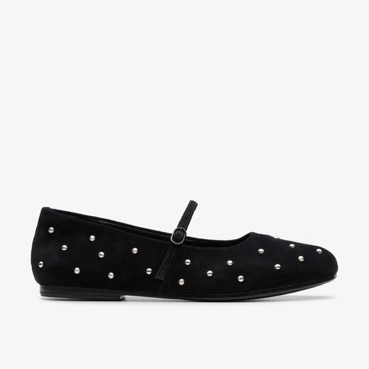 Clarks Discount / Livia Stud Black Suede