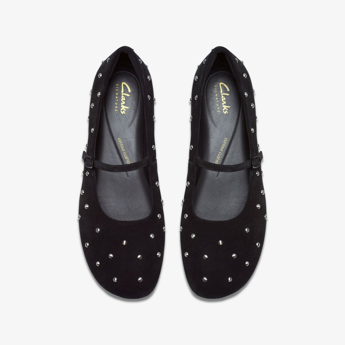 Clarks Discount / Livia Stud Black Suede