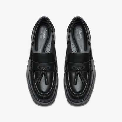 Clarks Discount / Lauryl Tassel Black Leather