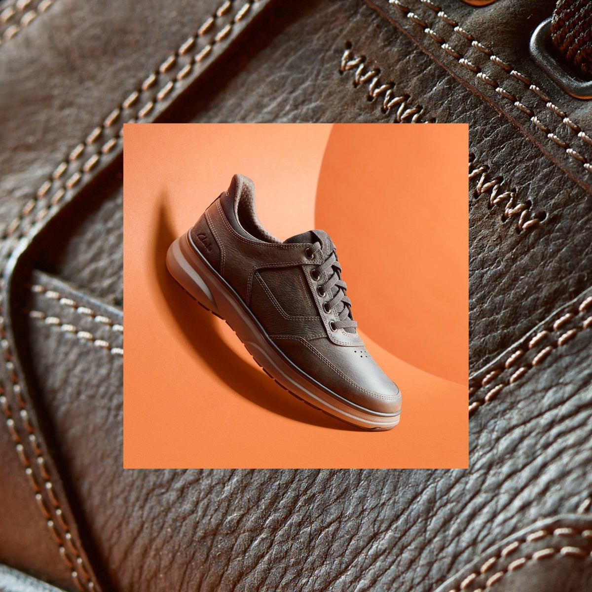 Clarks Latest / Mullan Easy Dark Brown Leather