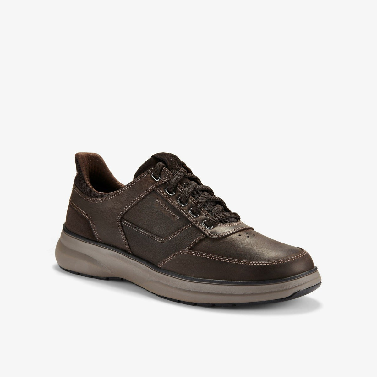 Clarks Latest / Mullan Easy Dark Brown Leather