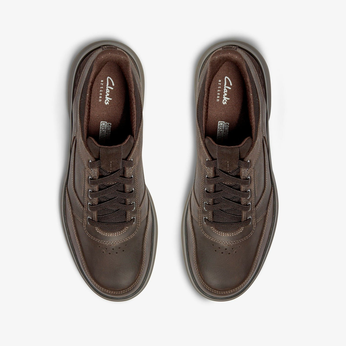 Clarks Latest / Mullan Easy Dark Brown Leather