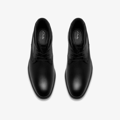 Clarks Top Pick / Eldredge Mid Black Leather