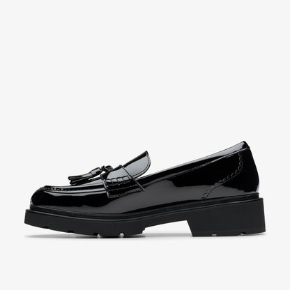 Clarks Sale / Lauryl Tassel Black Patent