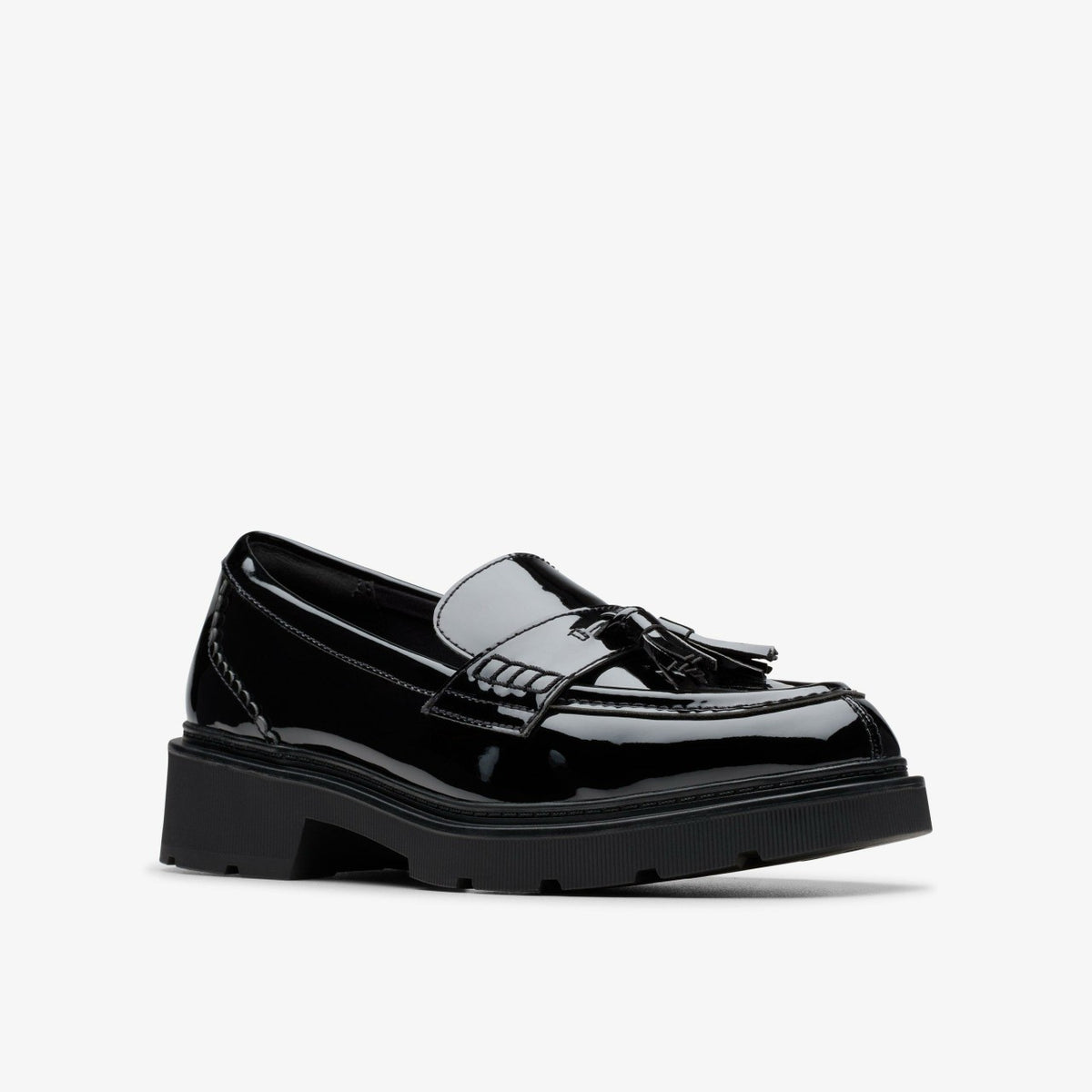 Clarks Sale / Lauryl Tassel Black Patent