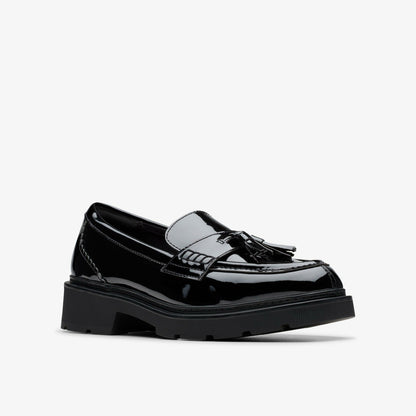 Clarks Sale / Lauryl Tassel Black Patent