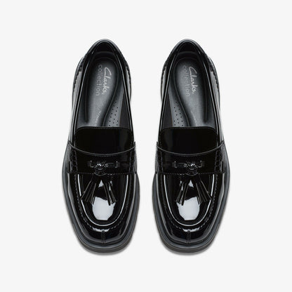 Clarks Sale / Lauryl Tassel Black Patent