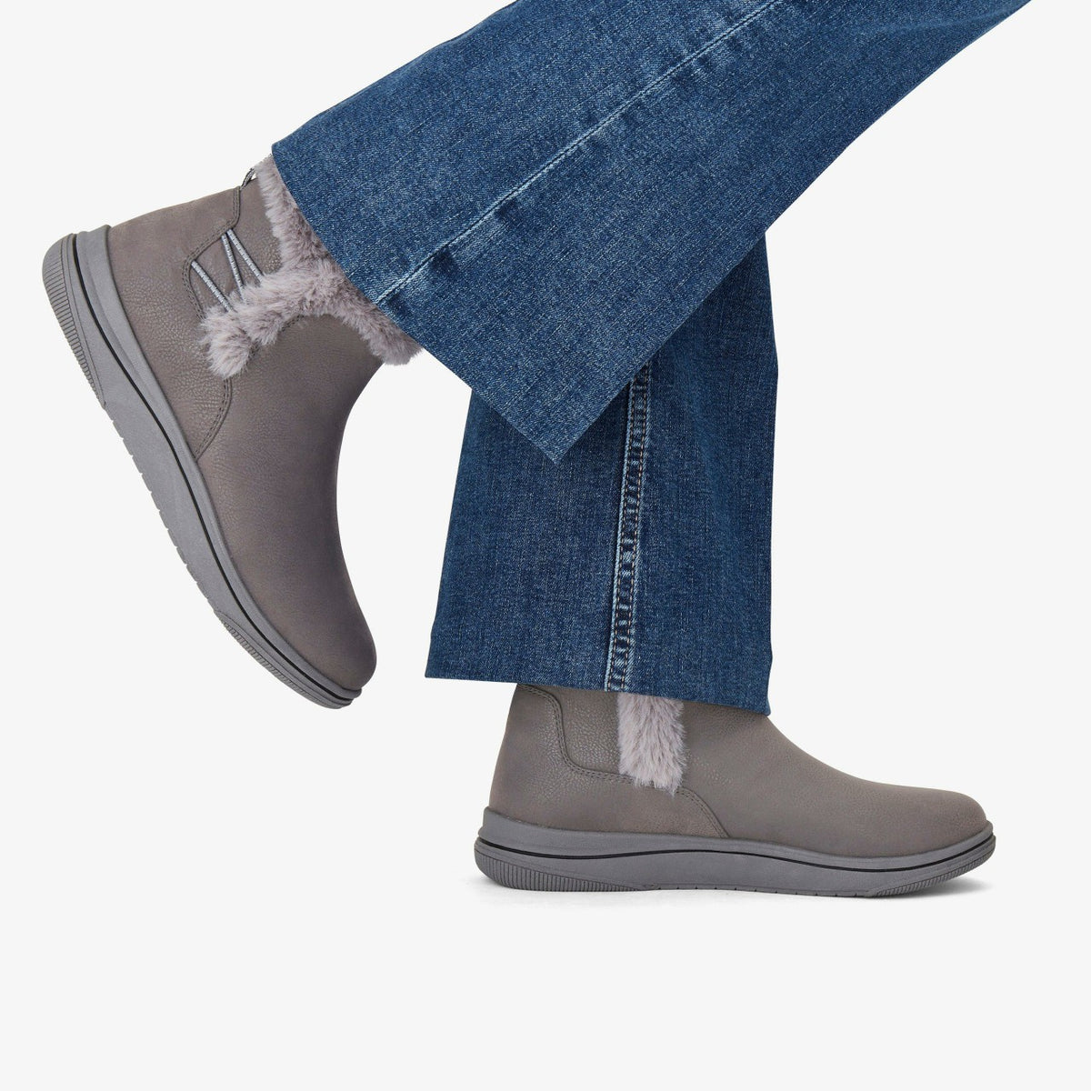 Clarks Signature / Brinkley Fur Dark Grey Combination