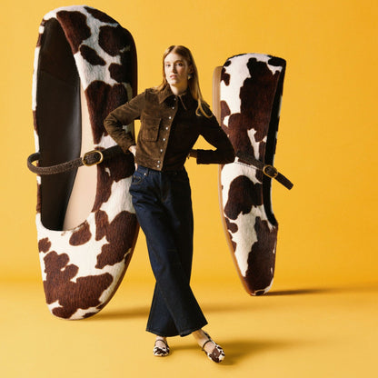 Clarks Deals / Livia Sky Cow Print