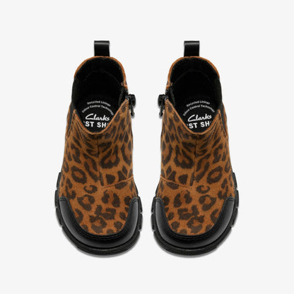 Clarks Best Seller / Evyn Chelsea Toddler Leopard Print