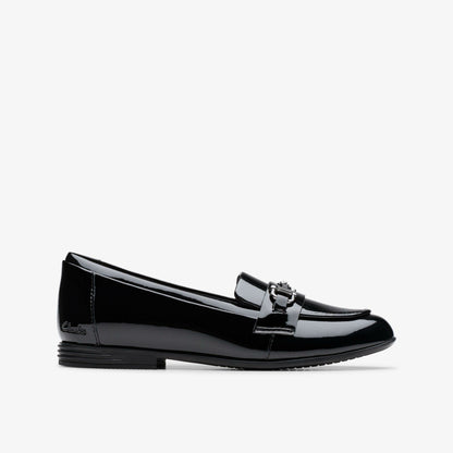 Clarks Premium / Finja Loafer Older Black Patent