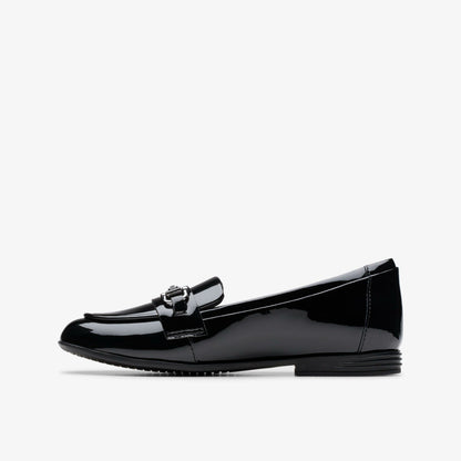 Clarks Premium / Finja Loafer Older Black Patent