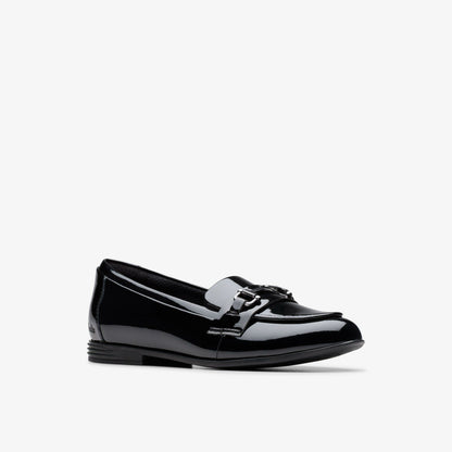 Clarks Premium / Finja Loafer Older Black Patent