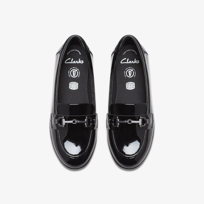Clarks Premium / Finja Loafer Older Black Patent