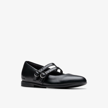 Clarks Recommended / Finja Bar Older Black Leather