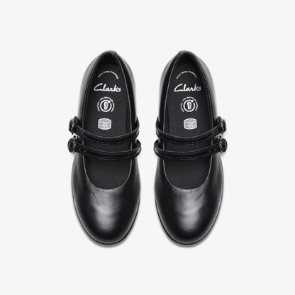 Clarks Recommended / Finja Bar Older Black Leather