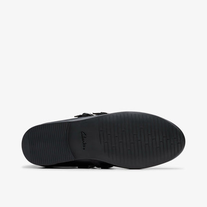 Clarks New / Finja Bar Youth Black Leather