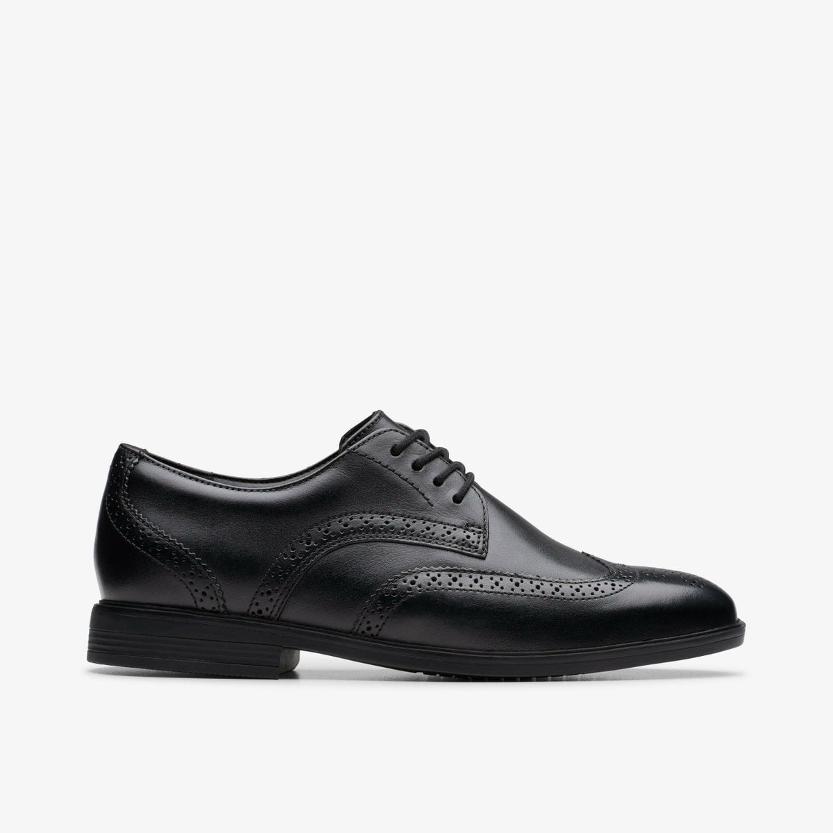 Clarks Hot Sale / Jonwin Wing Youth Black Leather