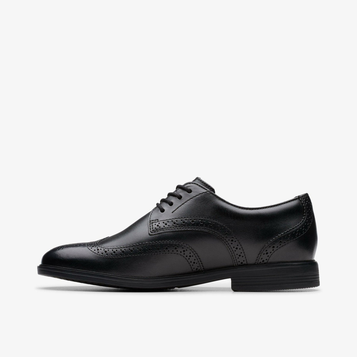 Clarks Hot Sale / Jonwin Wing Youth Black Leather