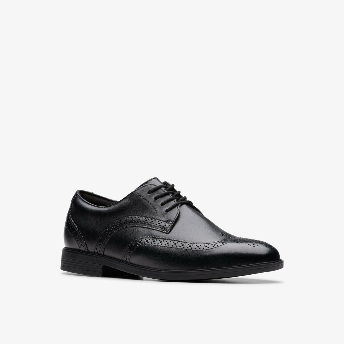 Clarks Hot Sale / Jonwin Wing Youth Black Leather