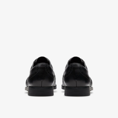 Clarks Hot Sale / Jonwin Wing Youth Black Leather