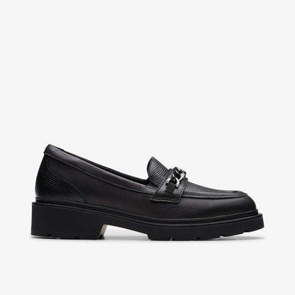 Clarks Discount / Eris Edge Youth Black Leather