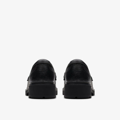Clarks Discount / Eris Edge Youth Black Leather